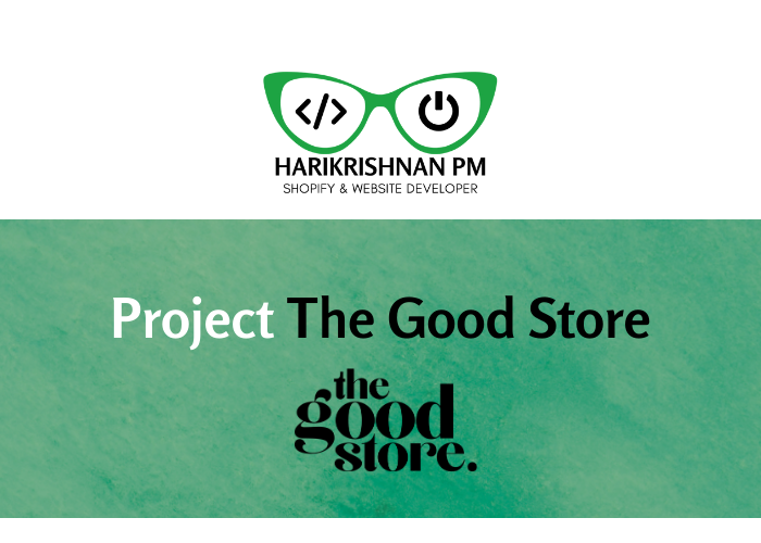Shopify Project The Good Store